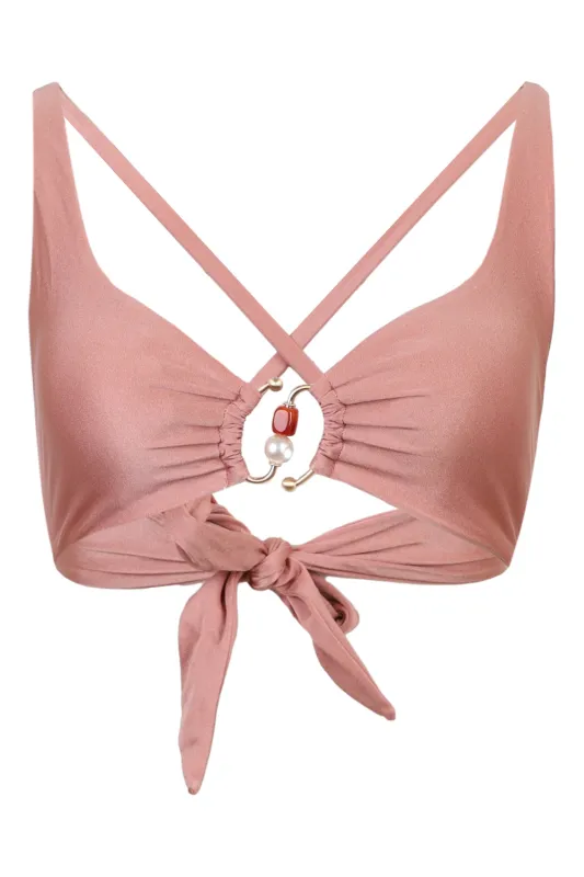 Multi Fit Longline Bra Mocha made by Seafolly