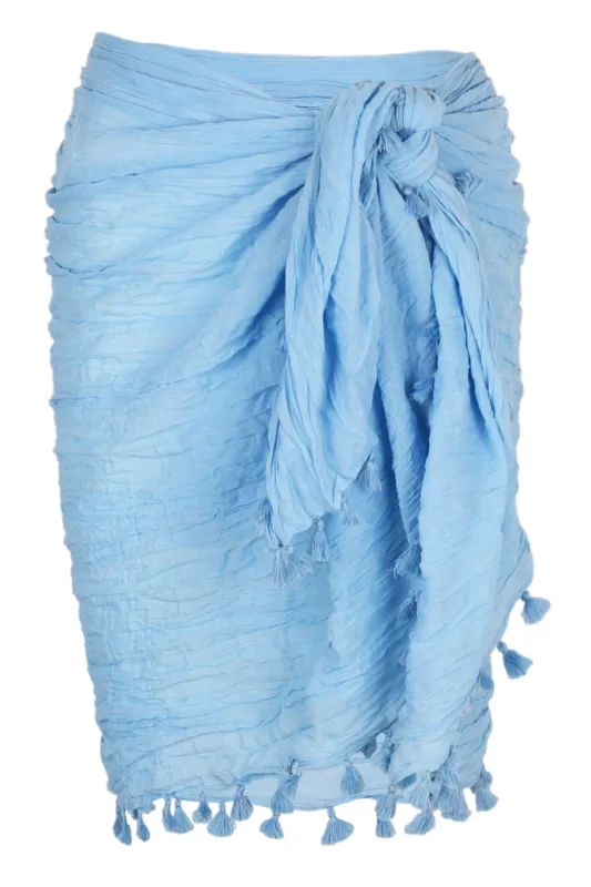 Beach Edit Cotton Gauze Sarong Cornflower made by Seafolly