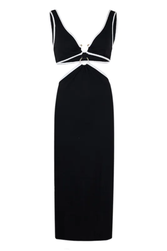 Beach Bound Midi Dress Black sold by Sand Dollar