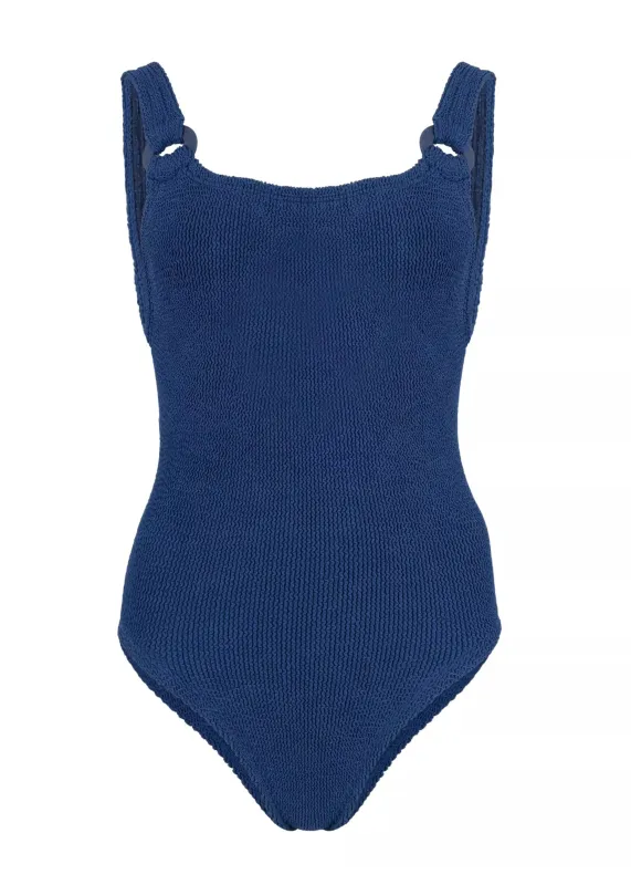 Domino Swim With Fabric Covered Hoops Navy sold by Sand Dollar