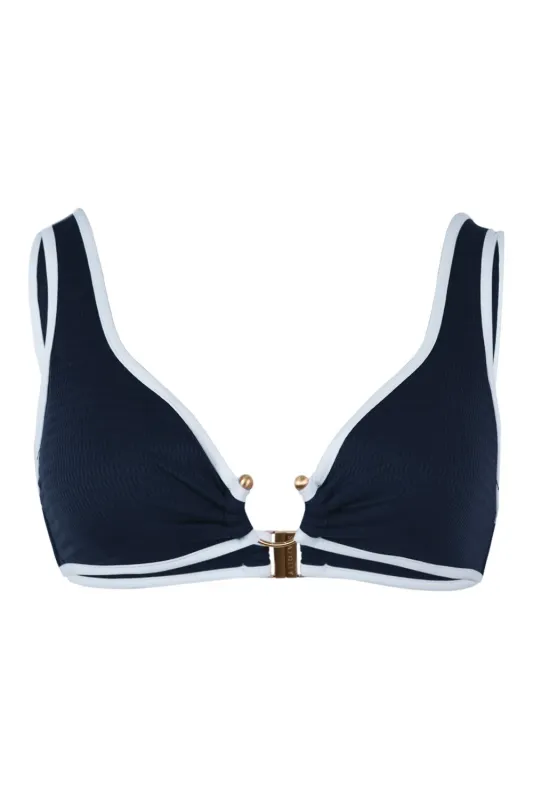 Beach Bound-Ring Front Shoulder Tank True Navy sold by Sand Dollar
