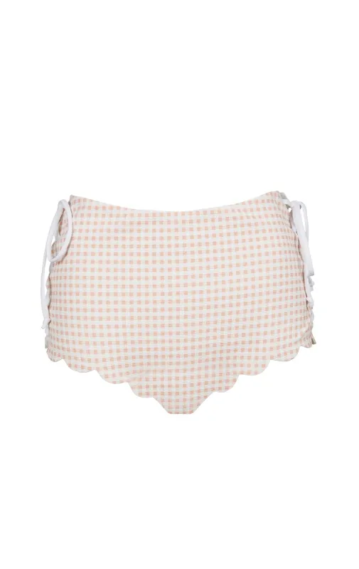 Palm Springs Tie Bikini Bottom Midi Lemonade sold by Sand Dollar