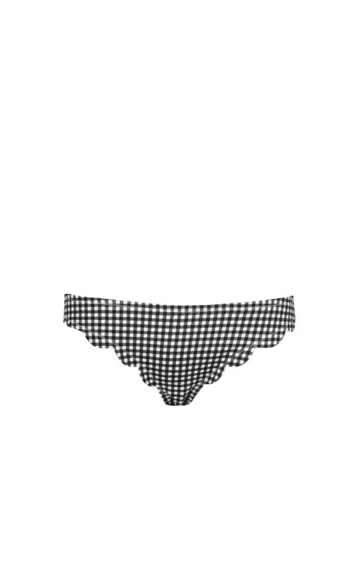 Broadway Bikini Bottom Midi Black Gingham sold by Sand Dollar