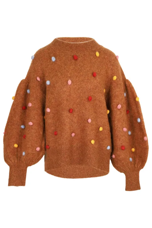 Elia Tobacco Balloon Sweater sold by Sand Dollar