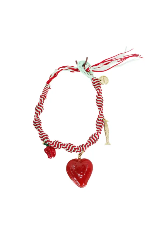 Tesori Rossa Macrame Charm Bracelet sold by Sand Dollar