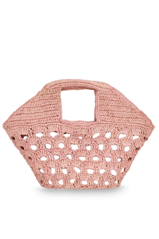 Rochelle Mini Perf Tote Bag Petal sold by Sand Dollar