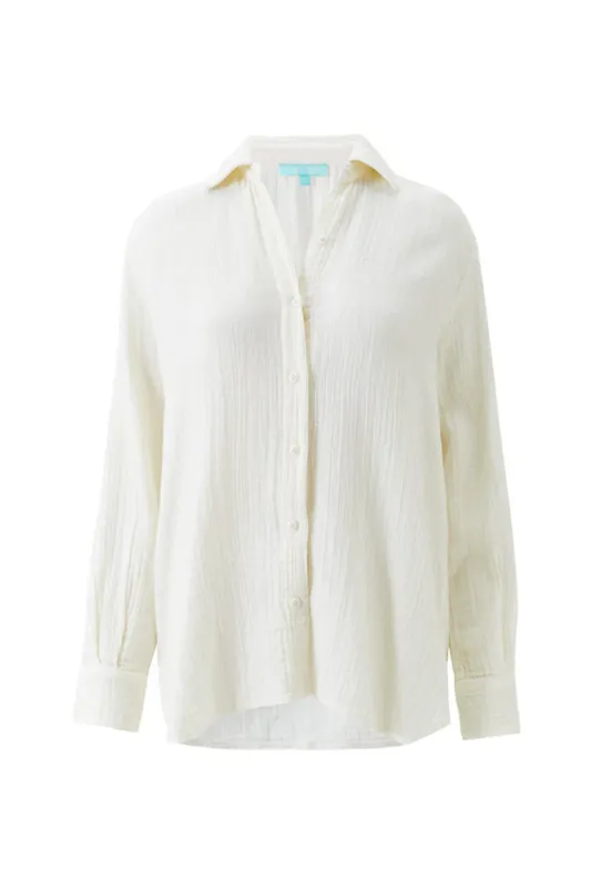Leona Shirt Ivory sold by Sand Dollar