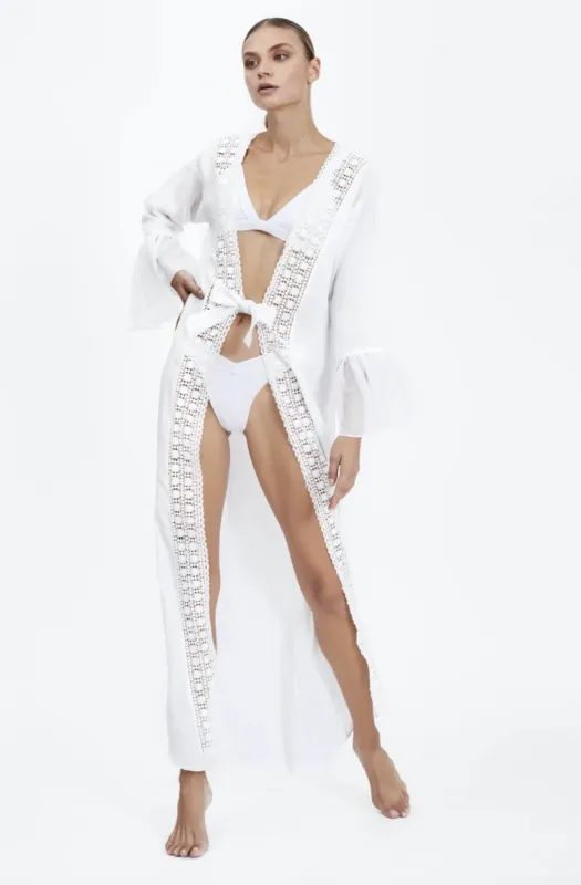 Clara Tunic Linen Salt sold by Sand Dollar