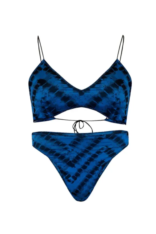 Safari Bra With 90'S Bottom Blue sold by Sand Dollar