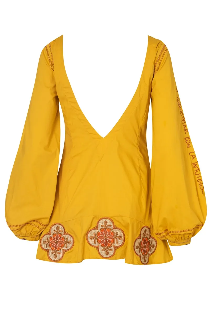 Chacalaca Cotton Mini Dress Mustard sold by Sand Dollar product image thumbnail 4