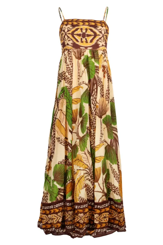 Foliage Sketch Sand Maxi Dress sold by Sand Dollar