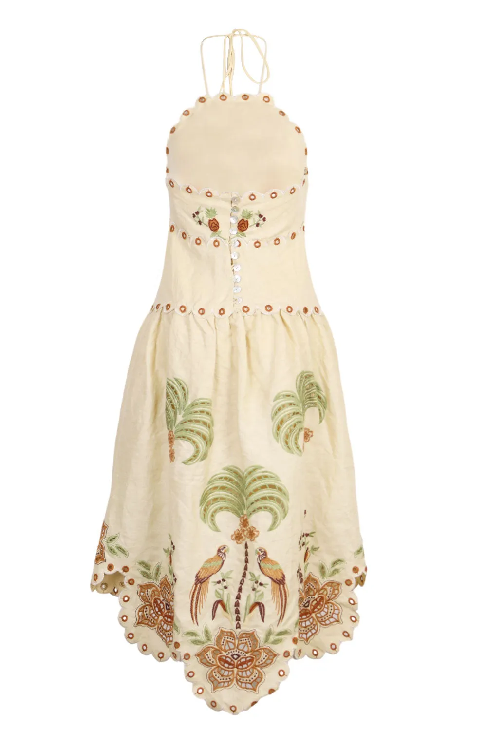 Delicate Forest Sand Richelieu Embroidered Midi Dress sold by Sand Dollar product image thumbnail 3