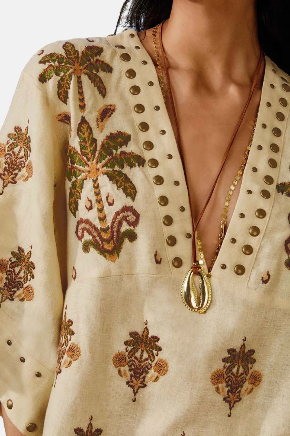 Coconut Tree Tapestry Tunic Mini Dress sold by Sand Dollar product image thumbnail 5
