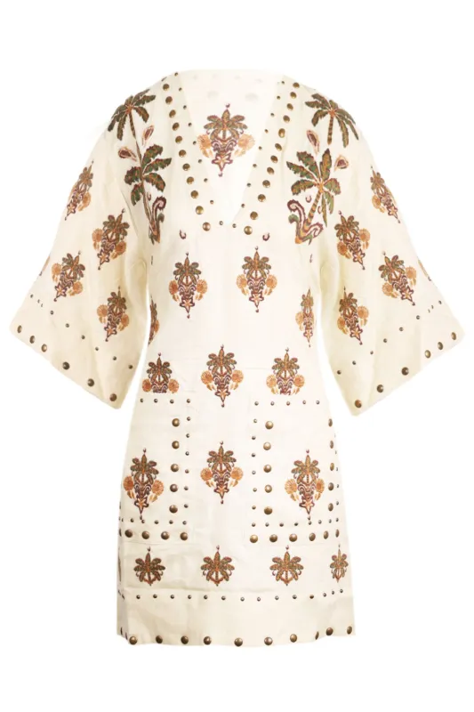 Coconut Tree Tapestry Tunic Mini Dress made by FARM Rio