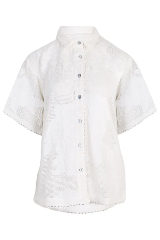 White Flower Shirt sold by Sand Dollar