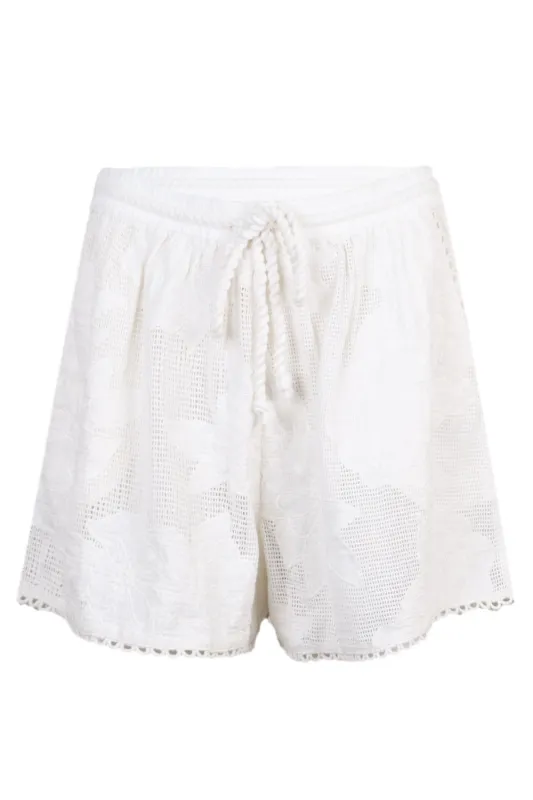 White Flower Shorts sold by Sand Dollar