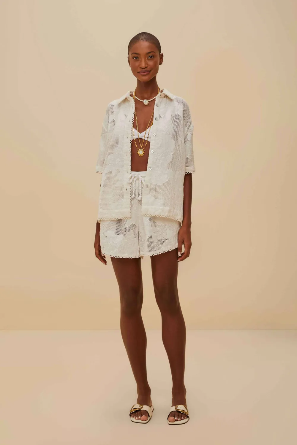 White Flower Shorts sold by Sand Dollar product image thumbnail 5