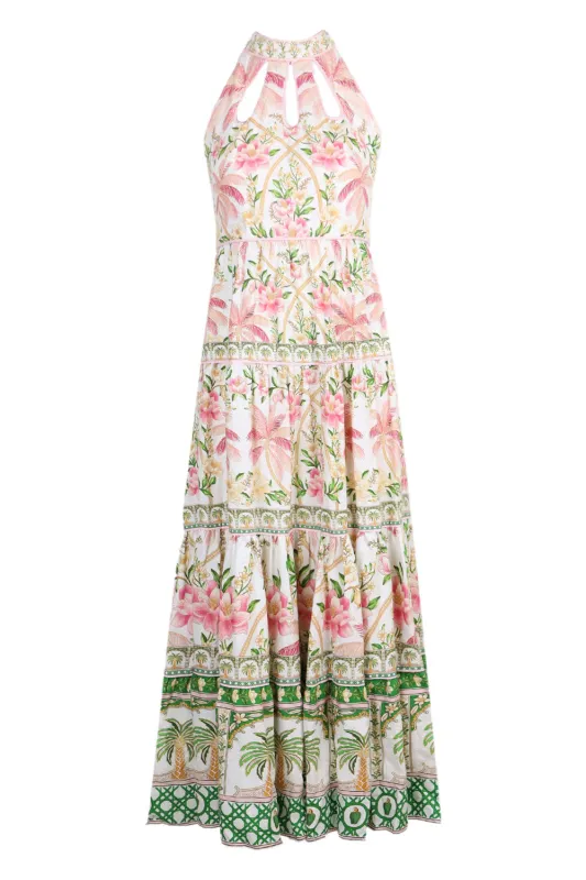 Palm Dress Off-White Sleeveless Maxi Dress sold by Sand Dollar