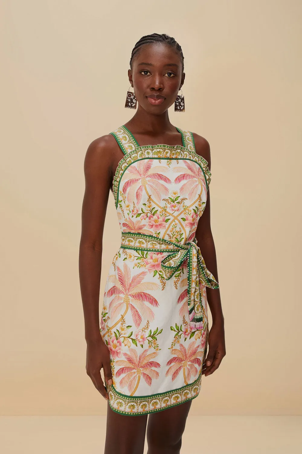 Palm Dress Off-White Sleeveless Angled Mini Dress sold by Sand Dollar product image thumbnail 2