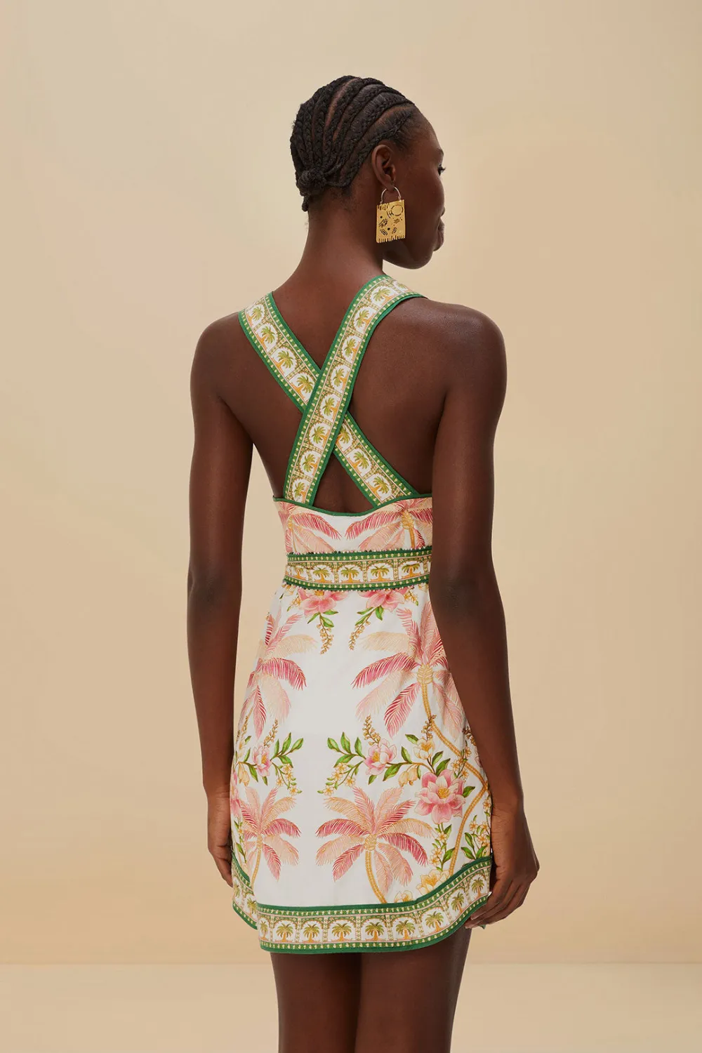 Palm Dress Off-White Sleeveless Angled Mini Dress sold by Sand Dollar product image thumbnail 4