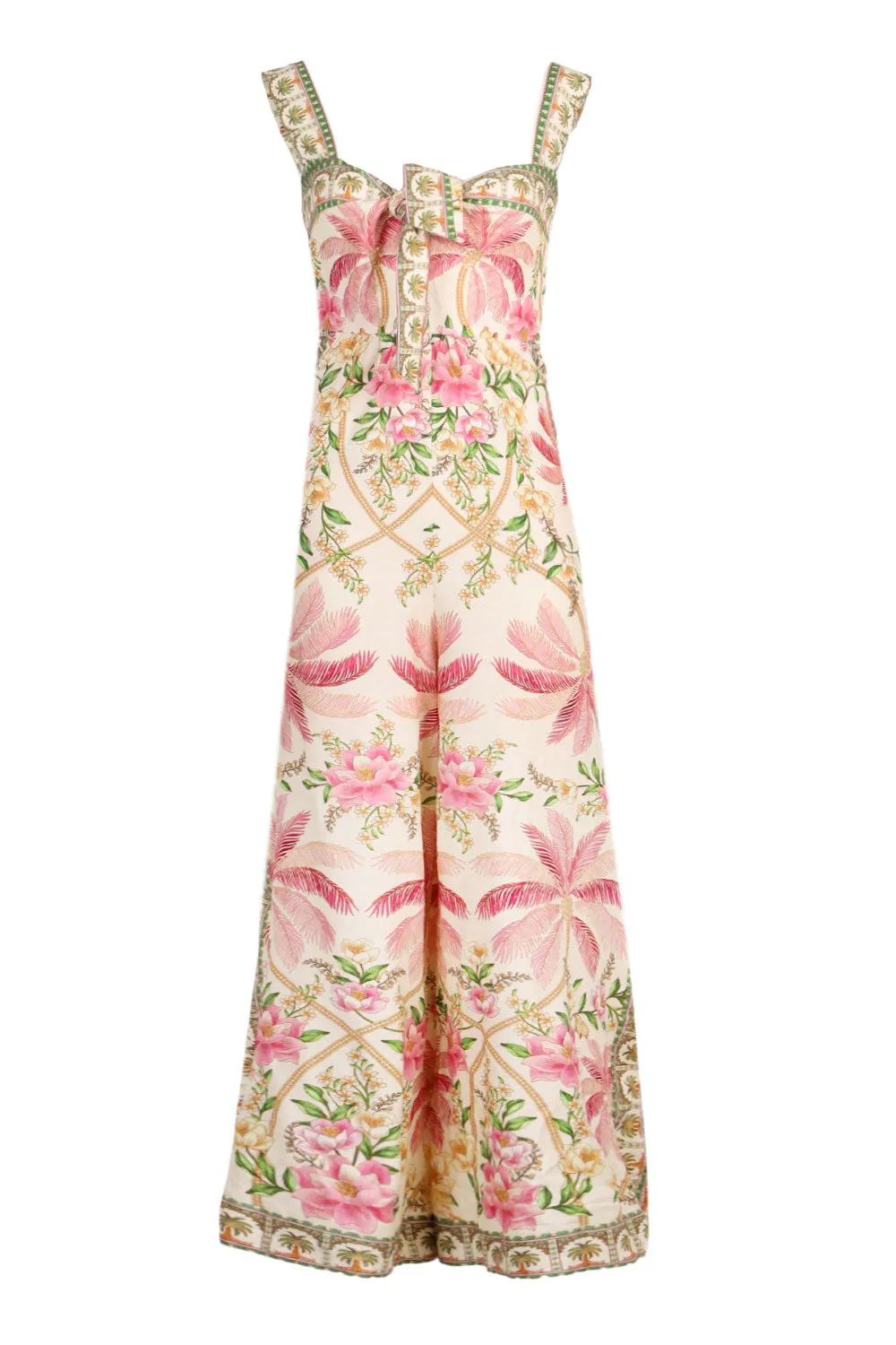 Palm Dream Off-White Strap Knot Jumpsuit sold by Sand Dollar