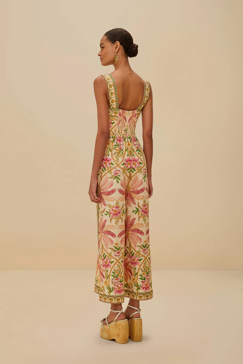 Palm Dream Off-White Strap Knot Jumpsuit sold by Sand Dollar product image thumbnail 4