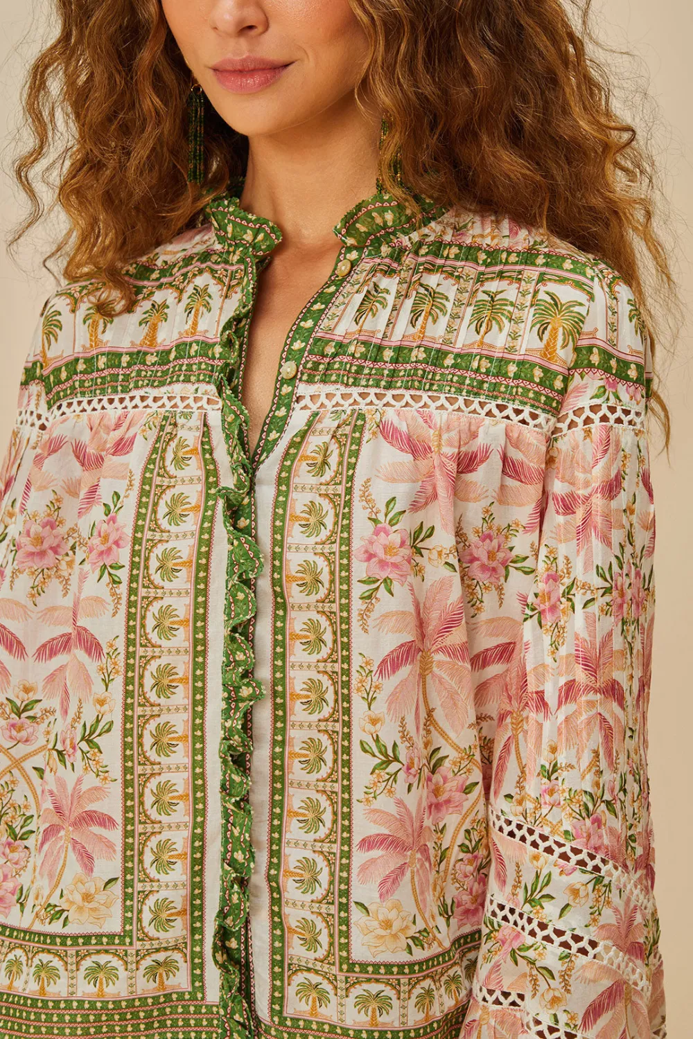 Palm Dream Off-White Blouse sold by Sand Dollar product image thumbnail 2