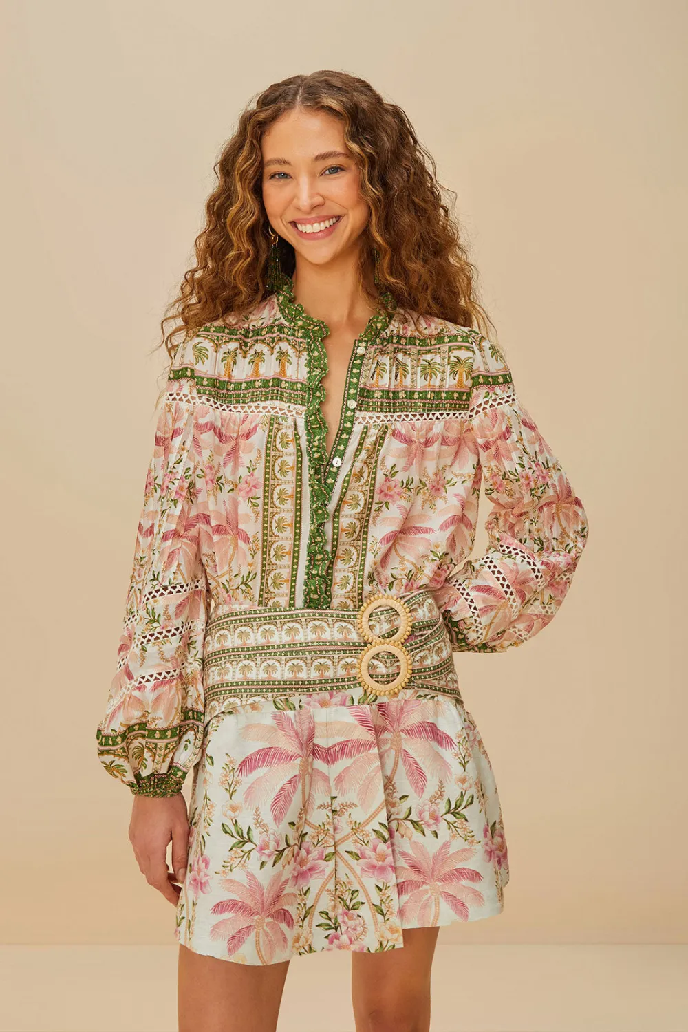 Palm Dream Off-White Blouse sold by Sand Dollar product image thumbnail 5