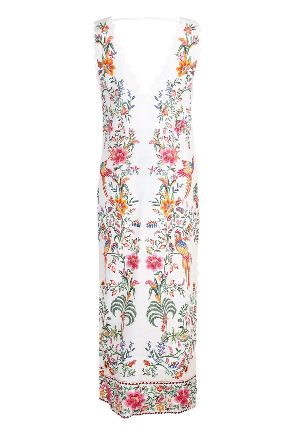 Delicate Forest Off-White Maxi Dress sold by Sand Dollar product image thumbnail 3