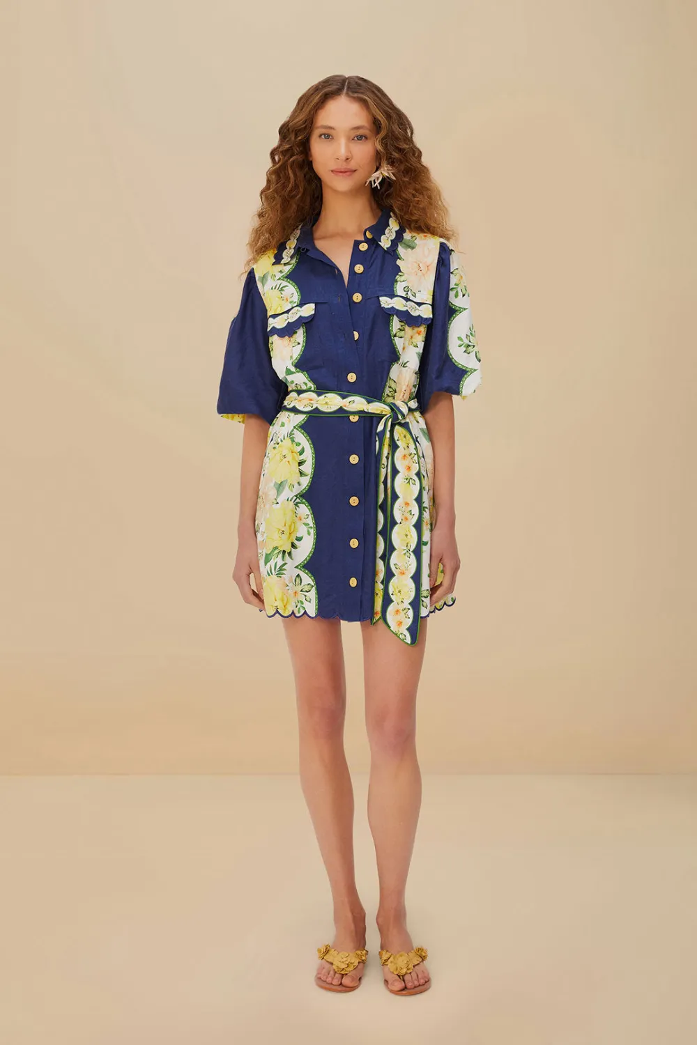 Amazon Garden Cream Mini Dress sold by Sand Dollar product image thumbnail 5