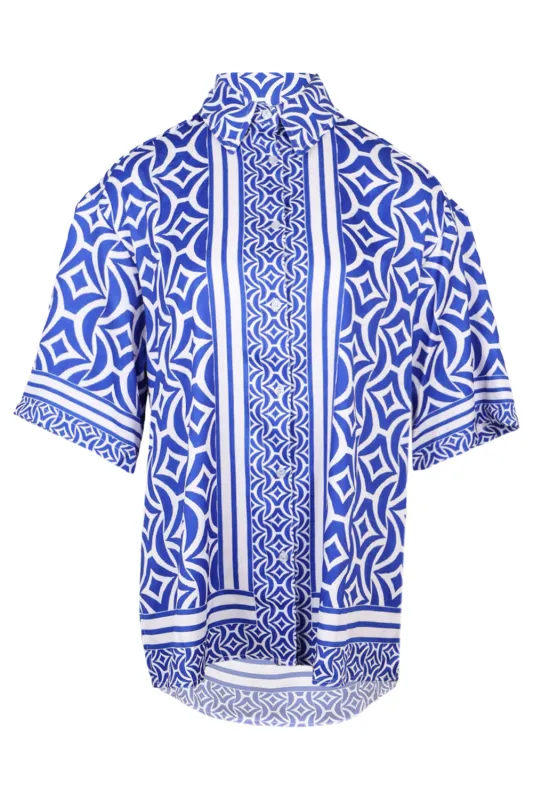 Alara Short Sleeve Shirt Navy sold by Sand Dollar