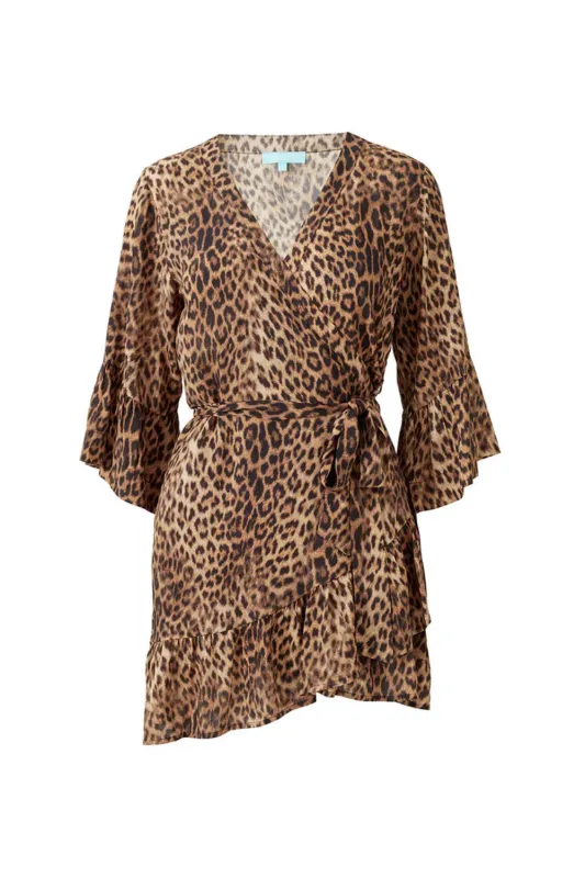 Tegan Wrap Dress Cheetah sold by Sand Dollar