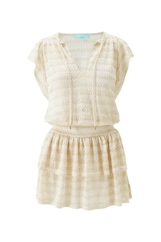 Remi Short Dress Gold made by Melissa Odabash