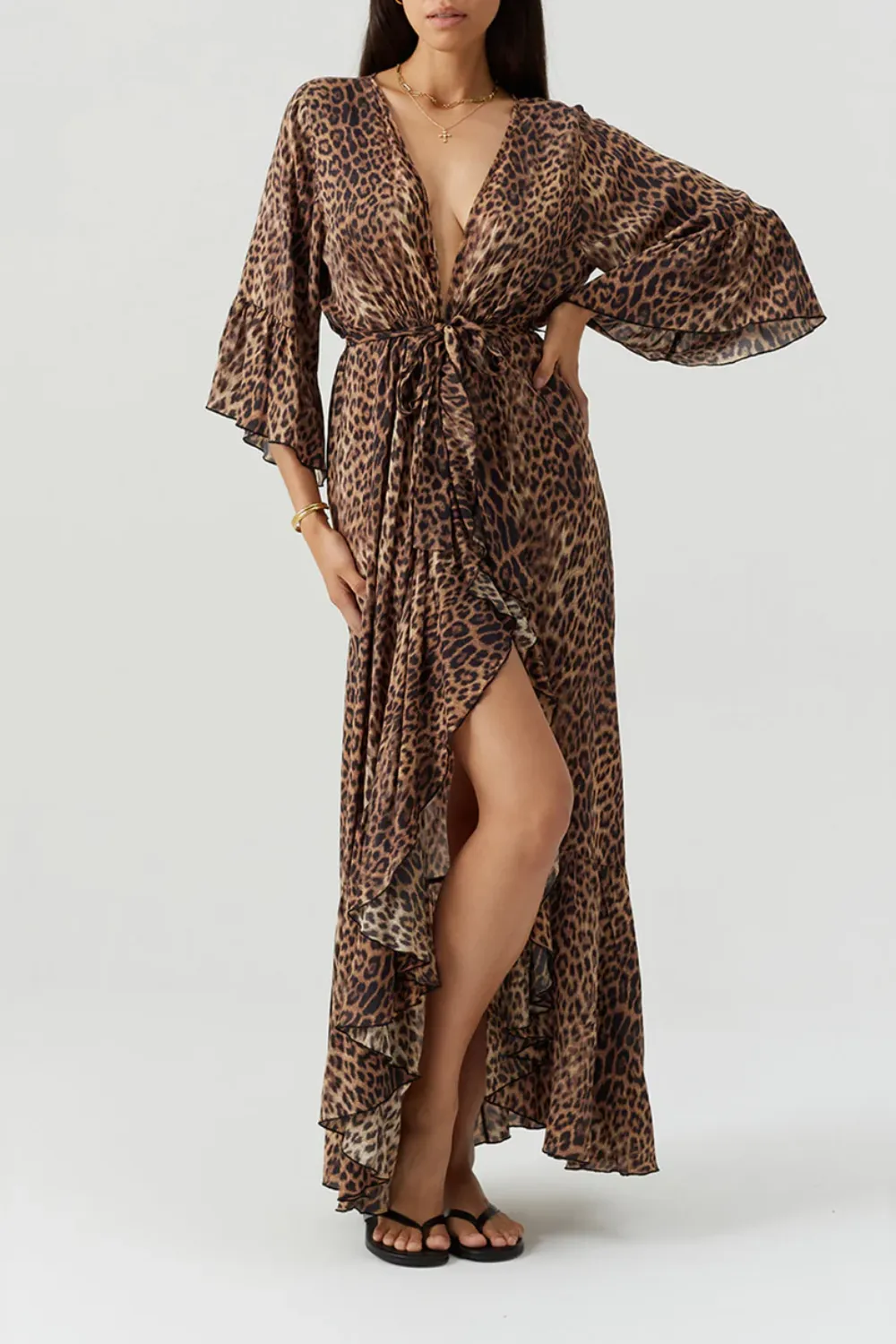 Manon Long Kaftan Cheetah sold by Sand Dollar product image thumbnail 2