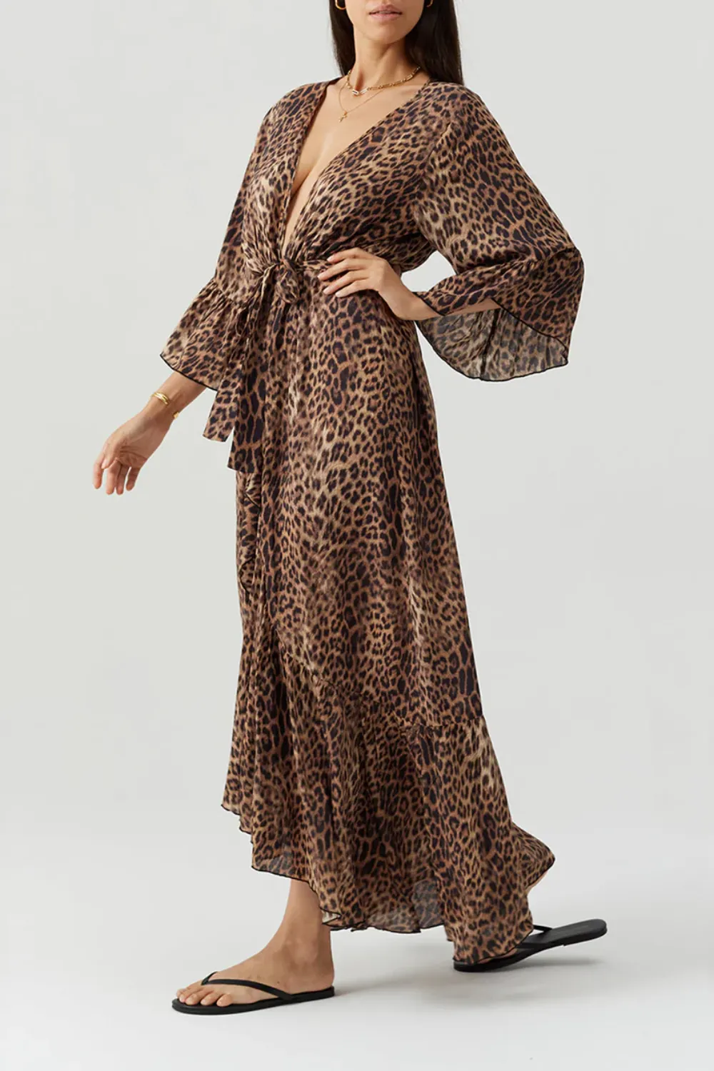 Manon Long Kaftan Cheetah sold by Sand Dollar product image thumbnail 4