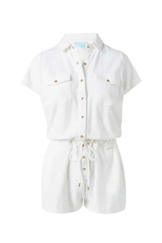 Cheryl Terry Playsuit White sold by Sand Dollar