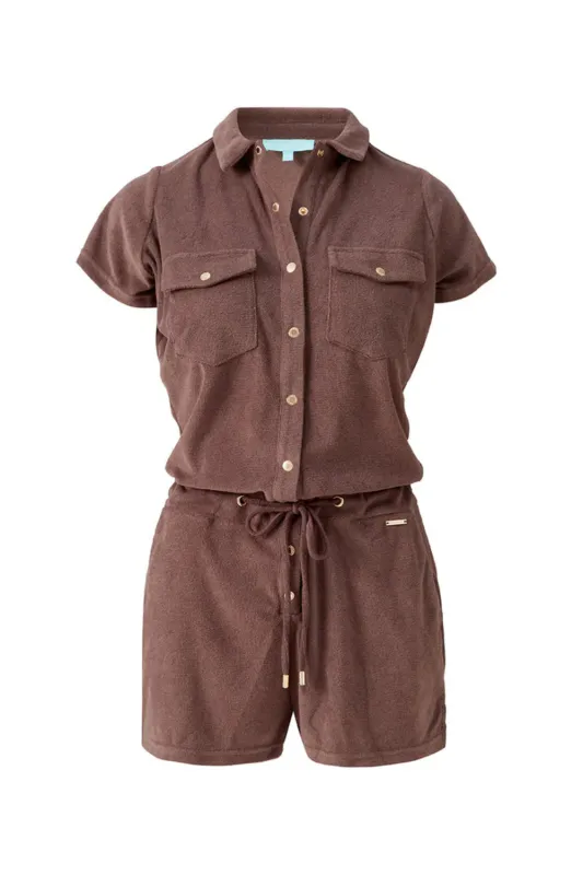 Cheryl Terry Playsuit Coffee sold by Sand Dollar