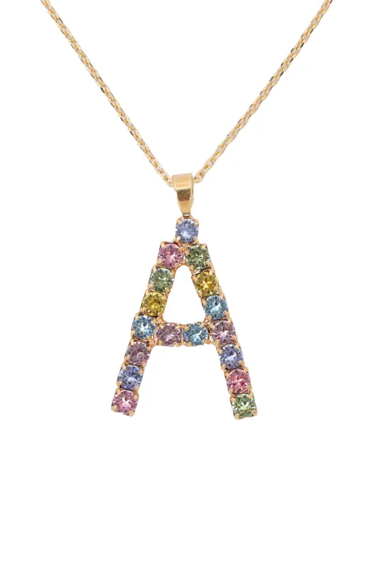 Letter Necklace Rainbow A sold by Sand Dollar