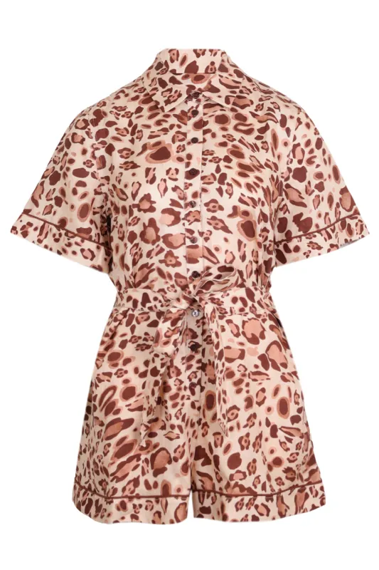 Paris Playsuit Brown sold by Sand Dollar