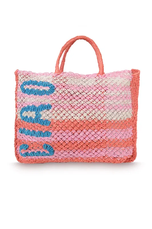 Olive Ciao Peach Jute Bag sold by Sand Dollar