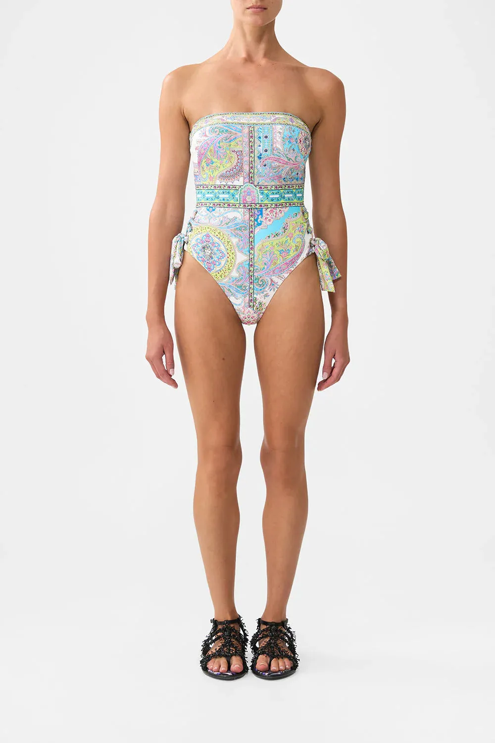 Bandeau One Piece with Eyelet Tie Side Magic Carpet Ride sold by Sand Dollar product image thumbnail 2