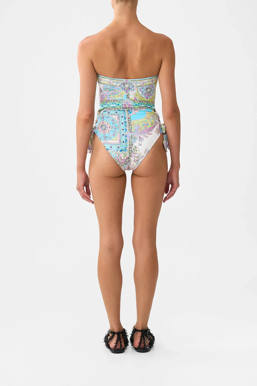 Bandeau One Piece with Eyelet Tie Side Magic Carpet Ride sold by Sand Dollar product image thumbnail 4