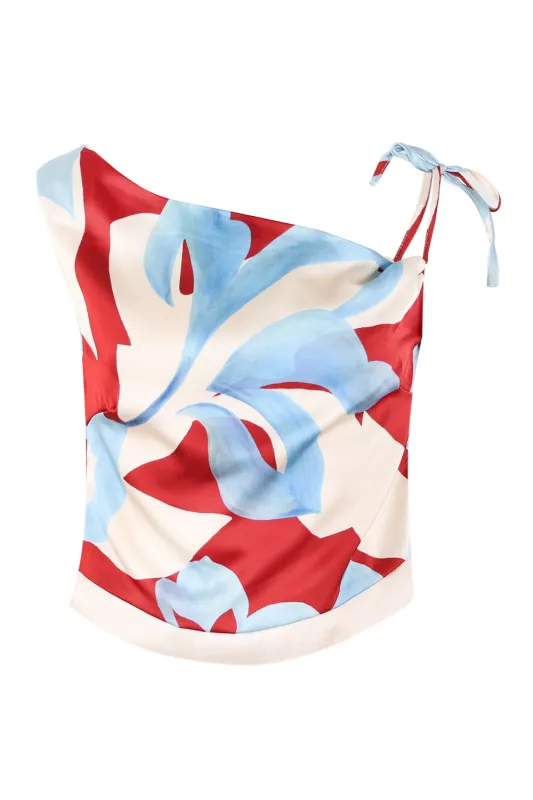 Amoree One Shoulder Top - Amoree Red sold by Sand Dollar