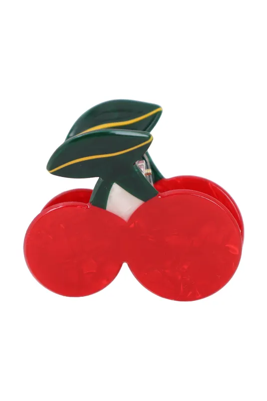 Cherry Acrylic Hair Clip sold by Sand Dollar