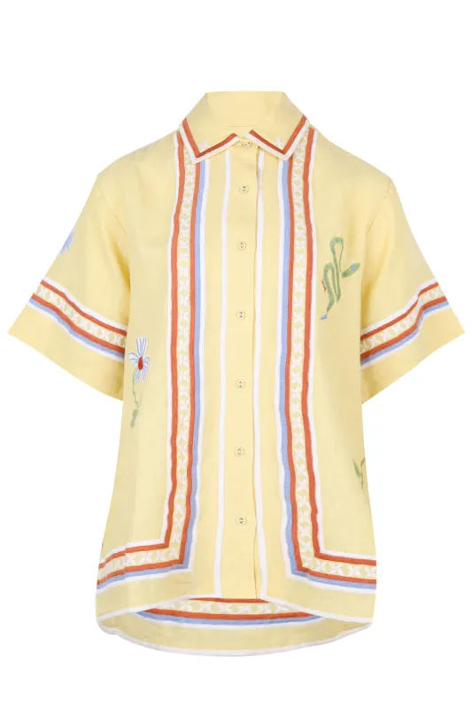Darcy Shirt Charm Embroidery made by Soleil Soleil