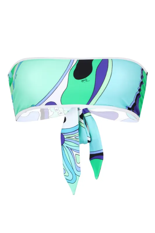 Orchid Print Bandeau Bikini Top sold by Sand Dollar