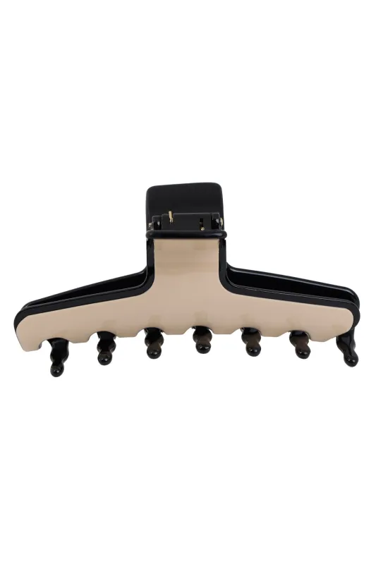 Geometric Beige Hair Claw Clip sold by Sand Dollar