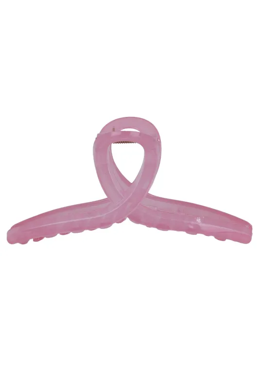 Minimalist Cross-Loop Hair Claw Clips Glossy Finish Blush sold by Sand Dollar