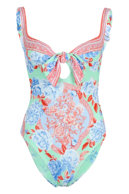 Sweetheart Neck One Piece with Tie Front Topkapi Pop sold by Sand Dollar