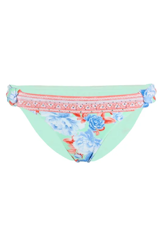 Regular Bikini Bottom with Ruched Knot Sides Topkapi Pop sold by Sand Dollar